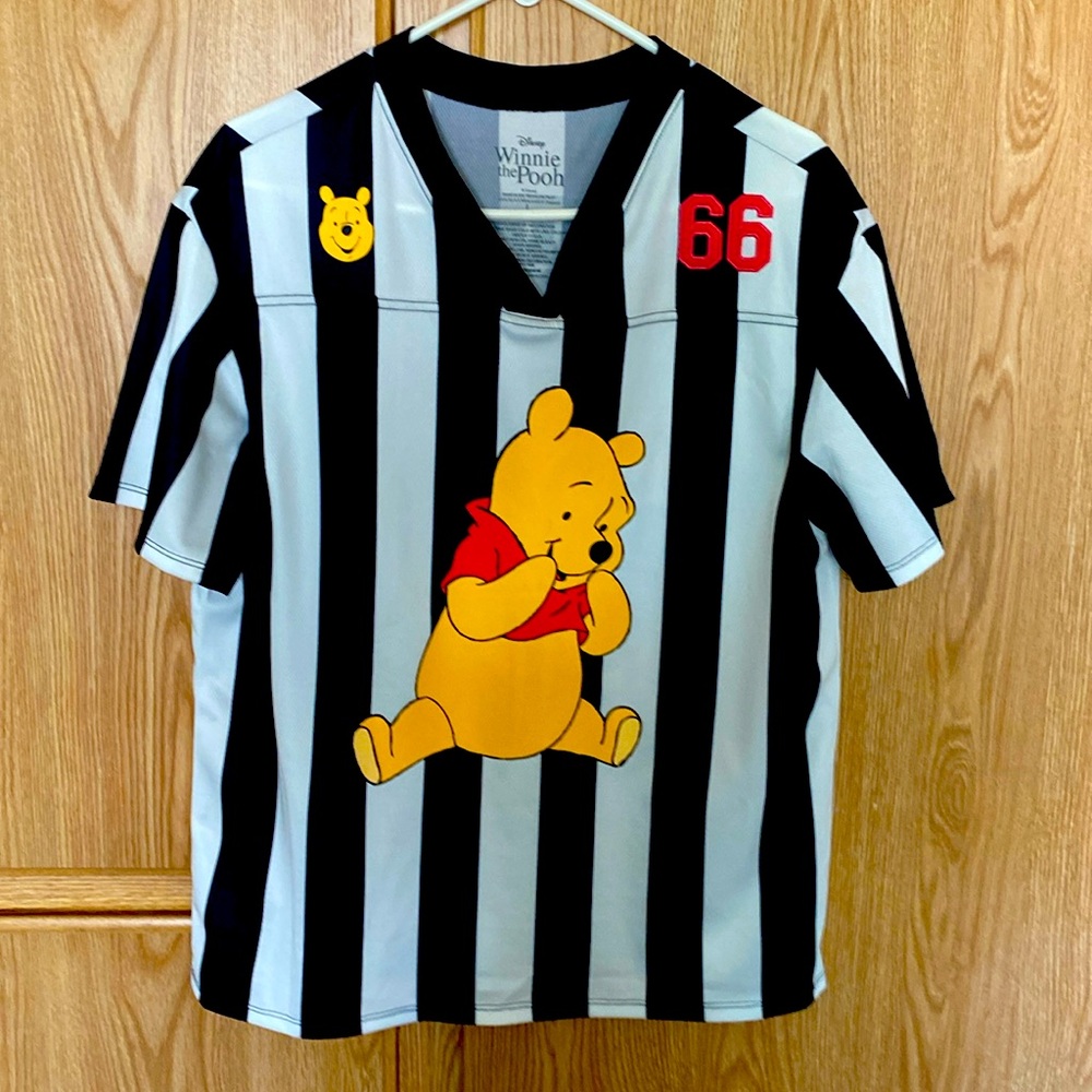 Disney Black and White Winnie the Pooh Striped Jersey